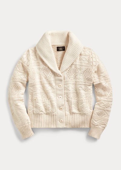 Ralph Lauren Cropped Cotton-Silk Cardigan Dame Danmark (UJIFM1729)